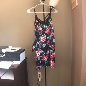 Floral print mini dress